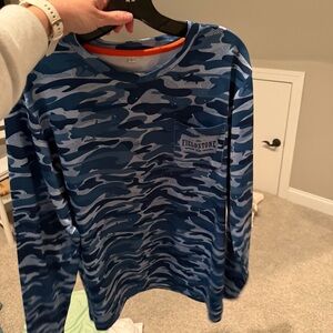 Blue Camo Long Sleeve Shirt